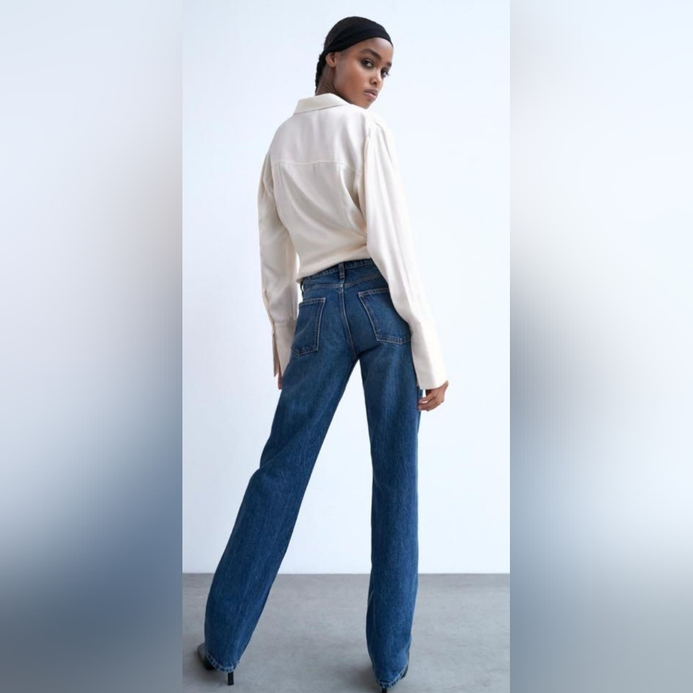 Zara Boot Cut Womens Jeans Medium Wash Color